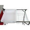 Deluxe Camping Kitchen with Storage, Silver and Red, 31 Height" x 13 width" x 8.25 length"