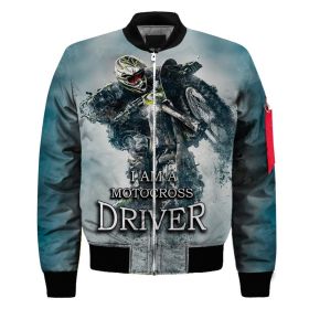 European And American Code Cross-Border Men's 3D Digital Color Printing Flight Jacket, Motorcycle Flight Suit One Drop Delivery (Option: XL-A)