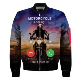 European And American Code Cross-Border Men's 3D Digital Color Printing Flight Jacket, Motorcycle Flight Suit One Drop Delivery (Option: S-B)