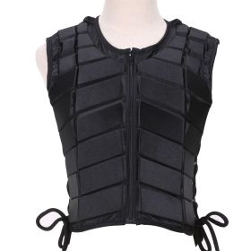 Horse Racing, Adult And Child Vests, Riding Protective Clothing, Vests, Seat Belts And Equipment (Option: Adult black-XL)