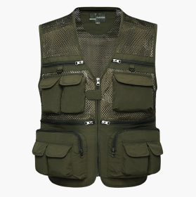 Multi-pocket Men's Professional Photography Vest (Option: Army Green-3XL)