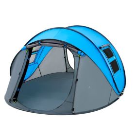 Outdoor Supplies 2-3 People Single-layer Rain Proof Fast Open Tent Camping (Option: Single layer lake blue)
