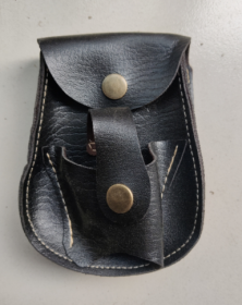 Slingshot All-In-One Bag Leather Belt Bag Steel Ball Bag Marbles Are Durable And Not Deformed Outdoors (Color: Black)