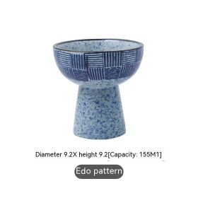 Tall Bowl Japanese-style Ceramic Snack Tableware (Option: Jiang Hu Pattern Ice Cream Cup)