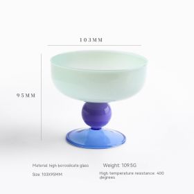 Household Heat-resistant Colored Glass Bowl (Option: C)