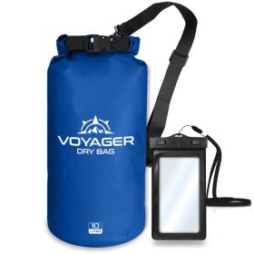 Voyager Waterproof Dry Bag for Kayaking and Water Sports (Color: Blue, size: 10 Liter)