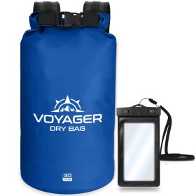 Voyager Waterproof Dry Bag for Kayaking and Water Sports (Color: Blue, size: 30 Liter)