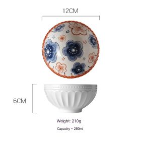 Japanese Vine Flower Ceramic Bowl (Option: Cherry Blossom)