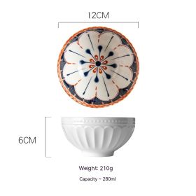 Japanese Vine Flower Ceramic Bowl (Option: Chunhua)