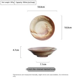 Dahao Heshan Series Dishes And Dishes For Home Use (Option: Oblique Bowl)