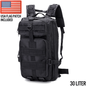 XG-MB30 - Small Tactical Backpack Survival Assault Bag 30 Liter (Color: Black)