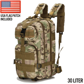 XG-MB30 - Small Tactical Backpack Survival Assault Bag 30 Liter (Color: CP Camo)