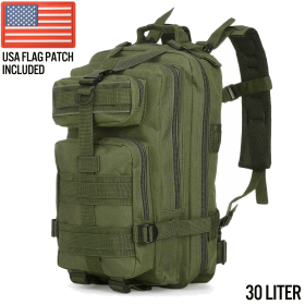 XG-MB30 - Small Tactical Backpack Survival Assault Bag 30 Liter (Color: Army Green)