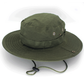 Military Wide Brim Boonie Bucket Hat (Color: Army Green)