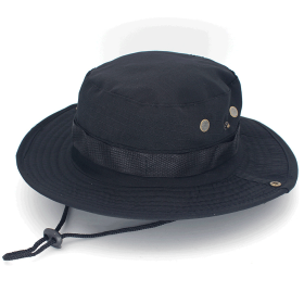 Military Wide Brim Boonie Bucket Hat (Color: Navy)