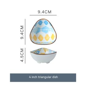 Bohemian Seasoning Dish Ceramic Dish (Option: Triangular disc)