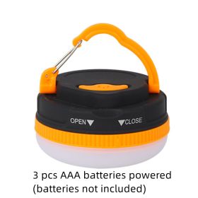 Camping Tent Lantern Light IP65 Waterproof Magnetic Absorption USB Rechargeable (Items: 3pcs AAA Batteries)