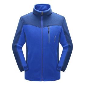 Cross-border Sources Of New Polar Fleece Warm Fleece Couple Cardigan Contrast (Option: Cai Lan Nan-XL)