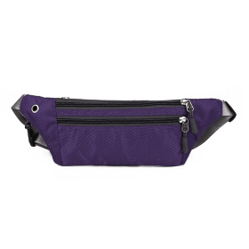 Waterproof Fanny Pack for Running and Travel (Color: Purple)