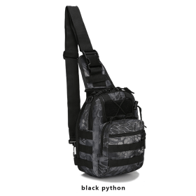 EDC Shoulder Bag - Tactical Chest Sling Bag (5 Liter) (Color: Python Black)